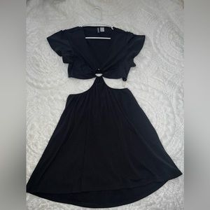 Black Cut Out Mini Dress